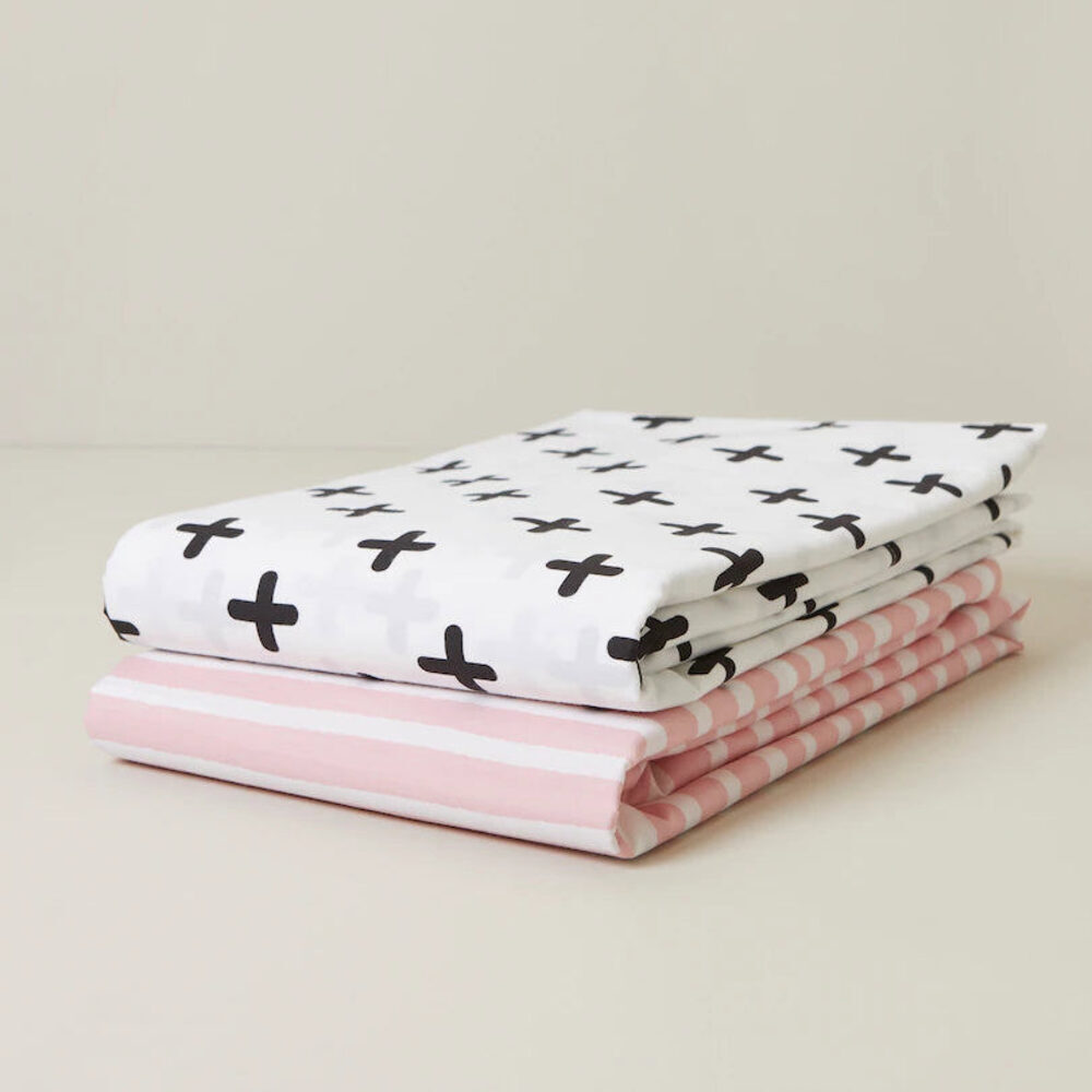 Organic 2-Piece Sheet Sheet Set, Toddler Pink & Plus